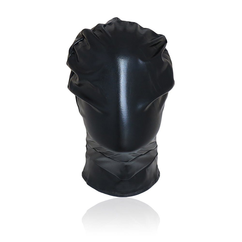 Sandritas Erotik-Maske Blickdichte Bondage-Maske Kopfmaske BDSM Schwarz ohne Öffnungen
