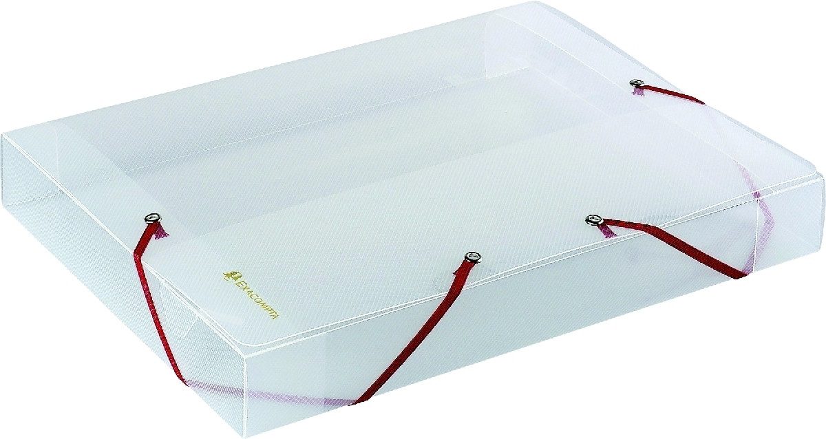 EXACOMPTA Fächermappe Dokumentenbox A4 40mm Kristall transparent
