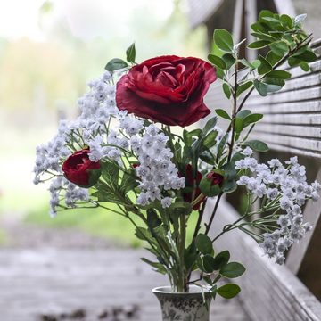Kunstblume *Gemischter Blumenstrauss aus Rosen, Schleierkraut, Liguster Schleierkraut (Gypsophila), 2474U, Höhe 50 cm, künstlich, naturgetreu, täuschend echt