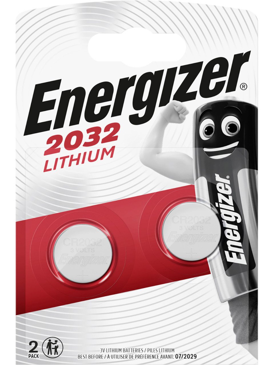 Energizer Bürostuhl Energizer Knopfzelle CR 2032 Lithium, 3 V, 2er