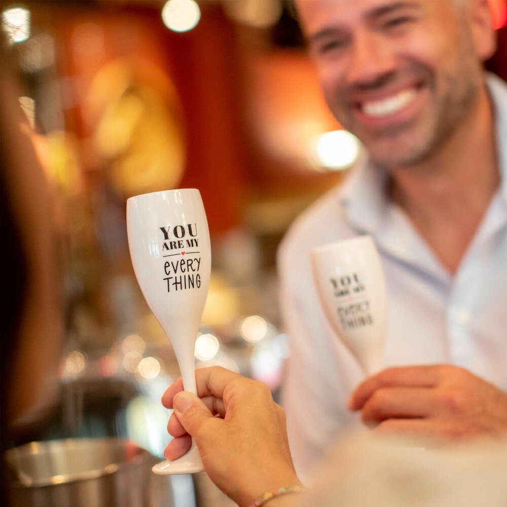 KOZIOL Sektglas Cheers No. 1 You Are My Everything, 100 ml, Kunststoff