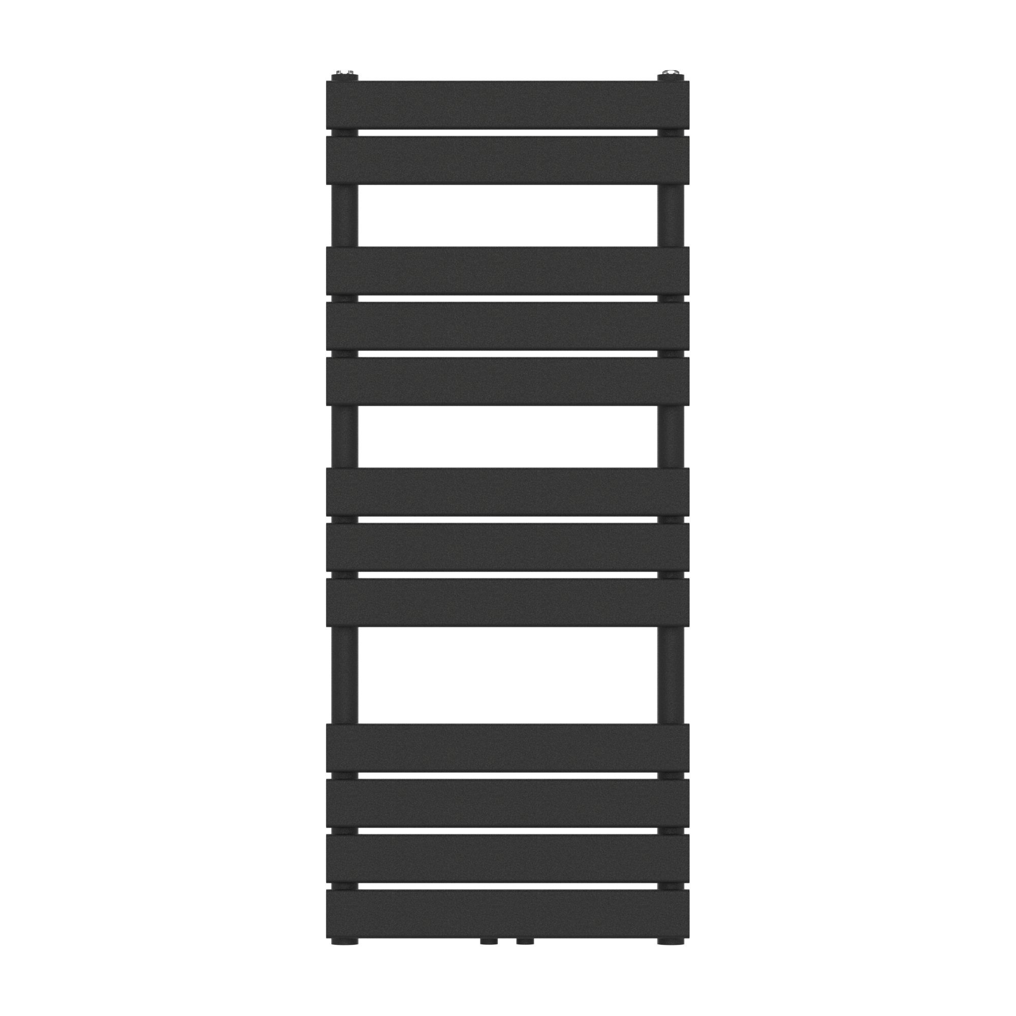 neu.haus Badheizkörper, »Voss« Handtuchheizkörper mit Lamellen 120x50cm Schwarz