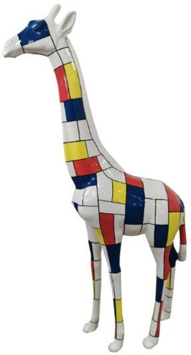 - 205 Casa Designer - / Riesige Weiß Dekofigur cm Deko Gartenfigur Skulptur Giraffe Mehrfarbig Skulptur H. Padrino - Gartendeko
