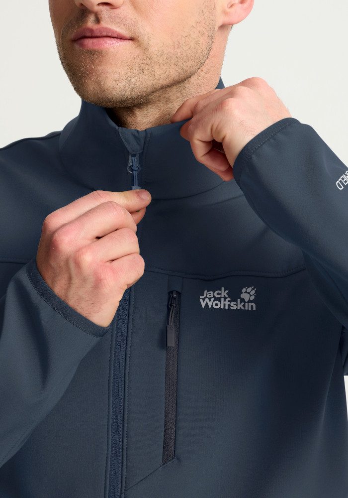 Jack Wolfskin Outdoorjacke WILD WINDS JKT M mit flexiblem Obermaterial aus Polyester und Elasthan – Bild 3 von 5