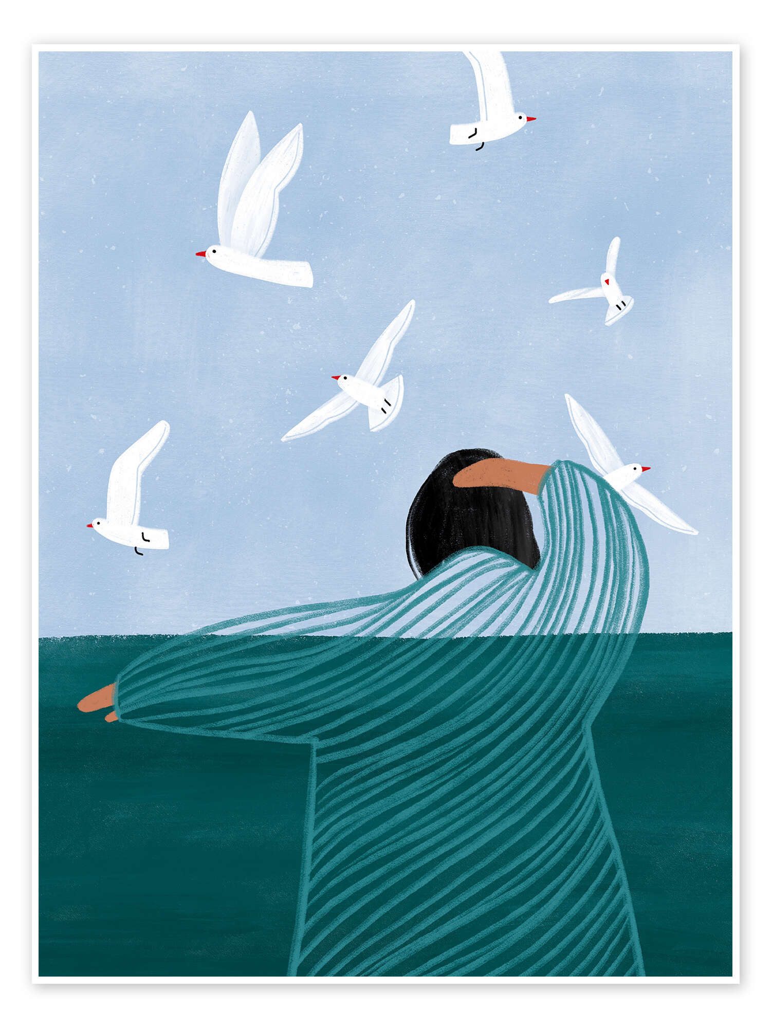 Posterlounge Wandbild Ruhe am Meer, Bea Müller, erhältlich als Poster, Leinwandbild, Wandsticker oder Acrylglasbild