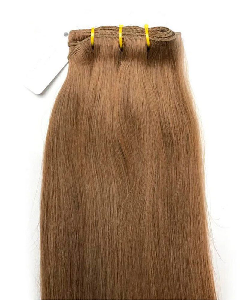 Echthaar-Extension Weave Hair Echthaartresse, mittelblond 7N, Remy Haar für Haarextension