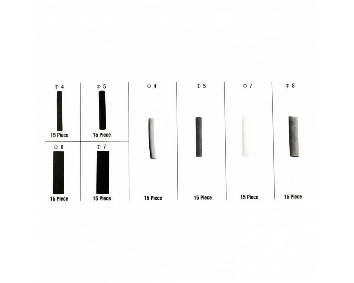 Thumbnail - Benson Tools Wärmeschrumpfschlauch Verschiedenfarbiges Schrumpfschlauch-Set in Sortimentsbox 600V 125 °C, 120-tlg., komp...