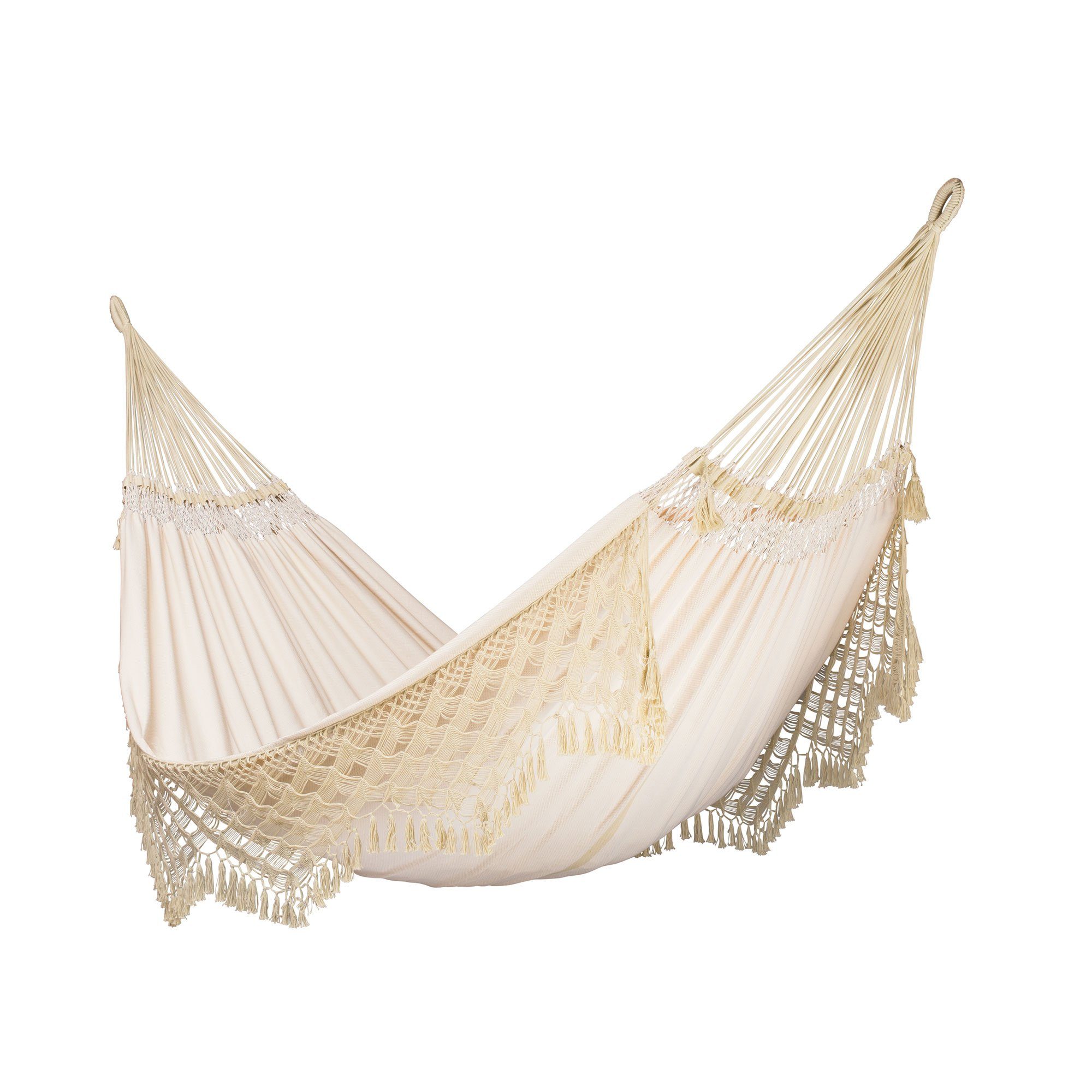 La Siesta Hängematte Hängematte Bossanova champagne natur Bio Baumwolle von La Siesta, Handgefertigt in Brasilien