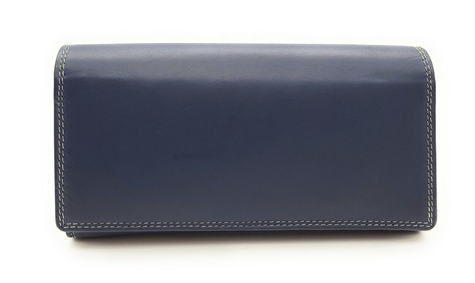 Leder Schutz Damen außen innen echt CLUB RFID Geldbörse dunkelblau, mehrfarbig "Rio", mit JOCKEY Portemonnaie