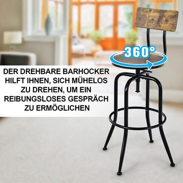 KOMFOTTEU Barhocker Küchenhocker (2 St), mit verstellbarem Sitz