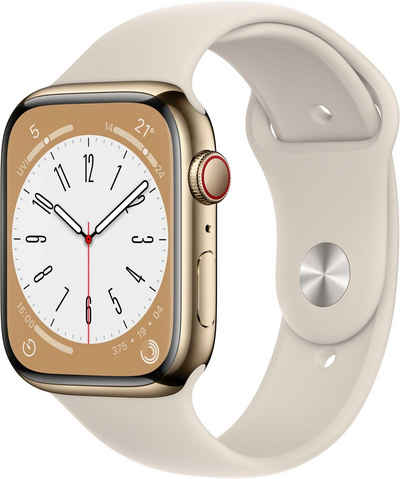 Apple Watch Series 8 GPS + Cellular 45mm Edelstahl Sportarmband Watch