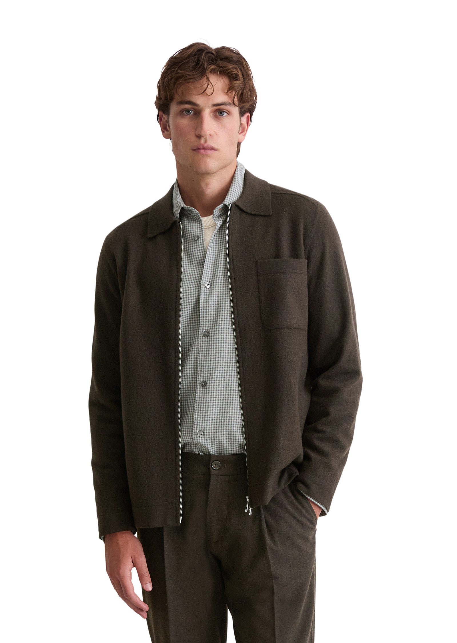 Marc O'Polo Cardigan in kompakter Boiled Wool Optik