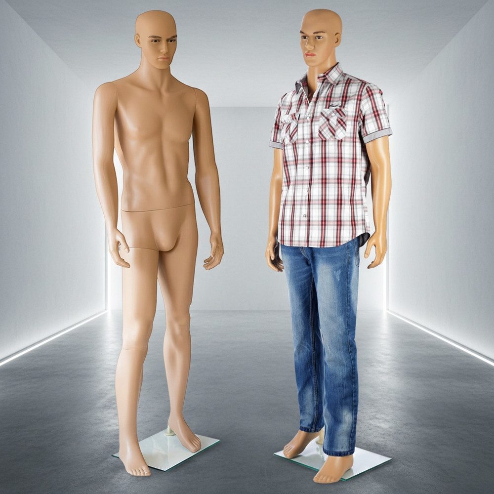 Feel2Home Anziehpuppe Schaufensterpuppe Schaufensterfigur 185cm Männlich Mannequin Manichino