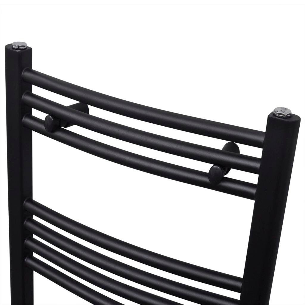 vidaXL Handtuchhalter 480 x 480 mm Badheizkörper Schwarz Handtuchhalter Gebogen 480x480 mm