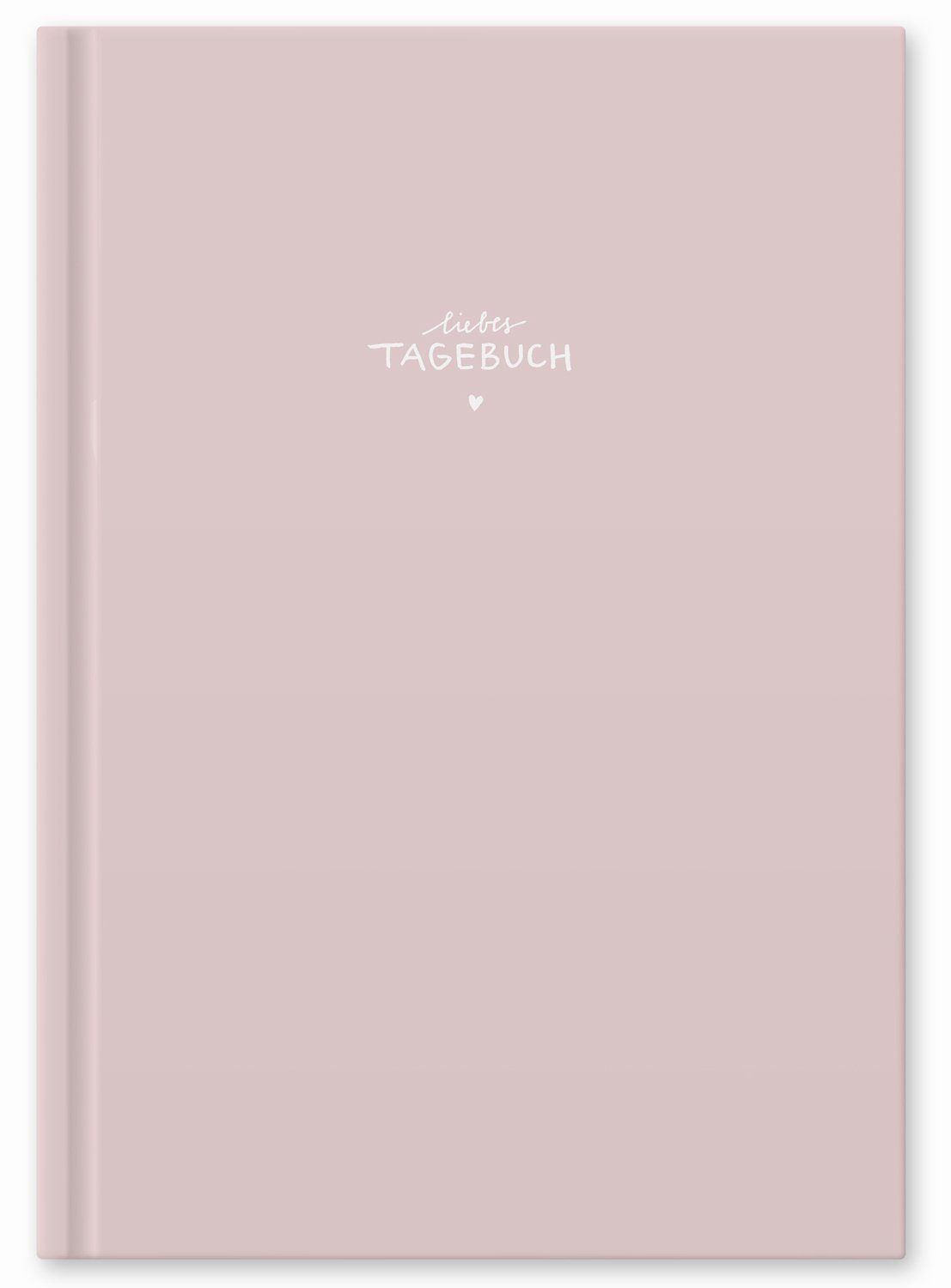 Eine der Guten Verlag Tagebuch Liebes Tagebuch - großes Notizbuch rosa, liniert, 120 Seiten, 80 g FSC Papier, Hardcover 17x24 cm mit Linien