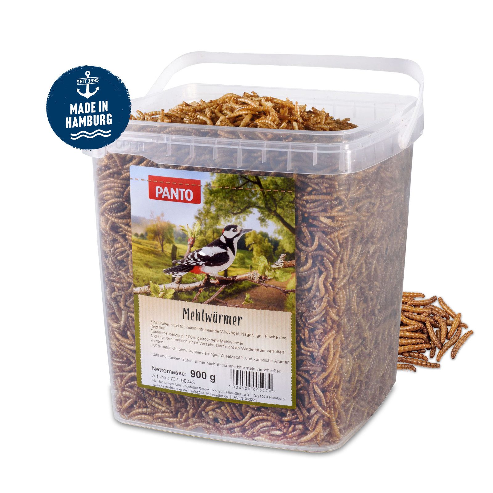PANTO Mehlwürmer 900g, Mehlwürmer von PANTO