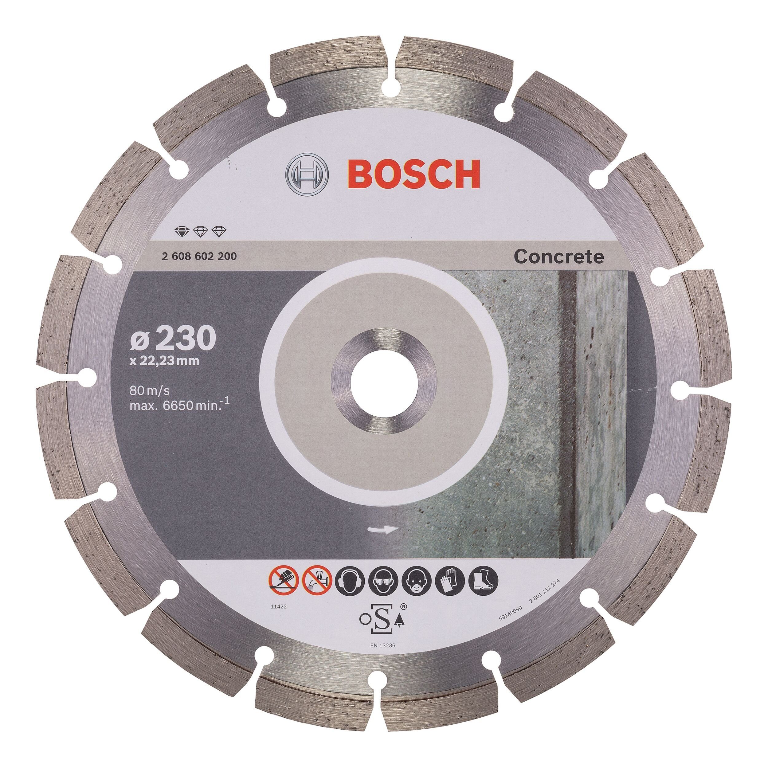 BOSCH Trennscheibe, Ø 230 mm, Standard for Concrete Diamanttrennscheibe - 230 x 22,23 x 2,3 x 10