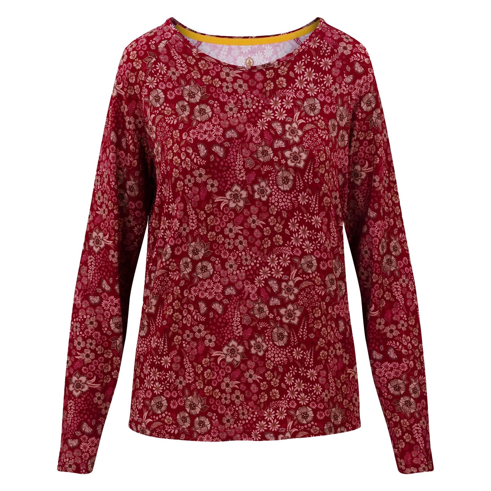 PiP Studio Langarmshirt Tina Long Sleeve Top Daisy Dreams mit kleinem Logo auf der Rückseite