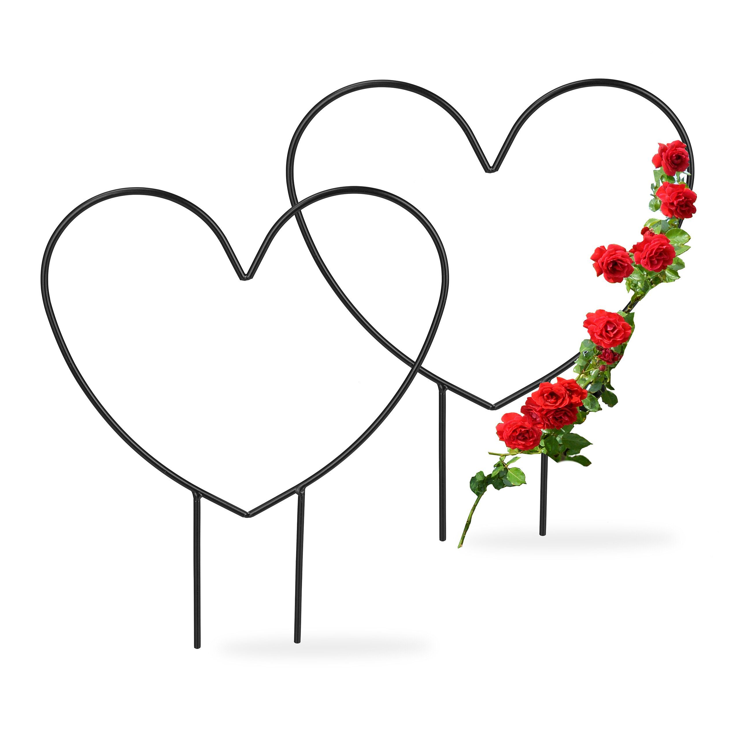 relaxdays Rankhilfe Herz im 2er Set günstig online kaufen