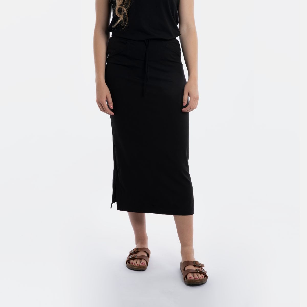 Knit Factory Strickrock Lily Rock Schwarz S (1-tlg)