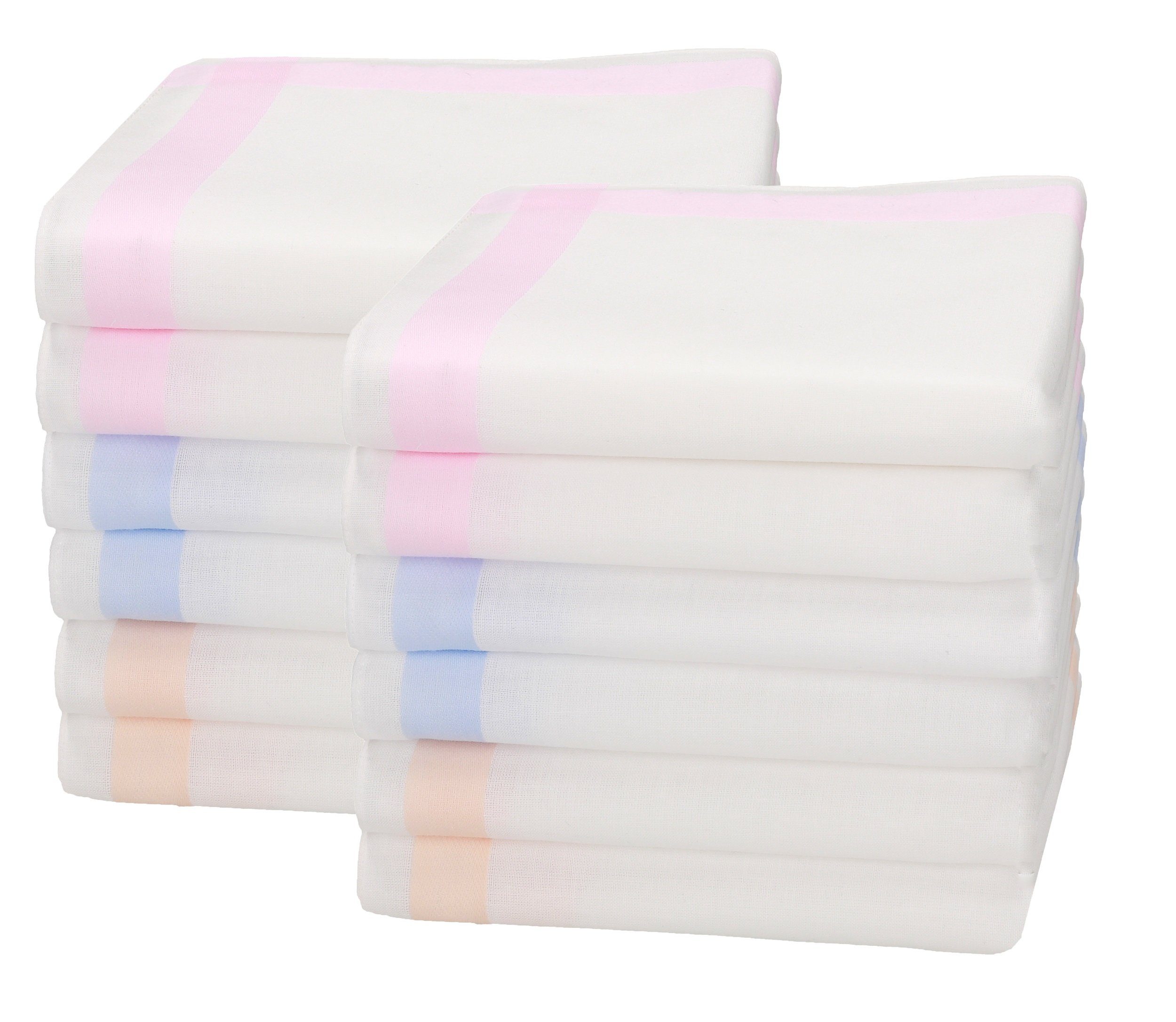 Betz Taschentuch Betz 12 Stück Damen Stoff Taschentücher Set Selma Größe ca. 28x28 cm, (Set, 12 Taschentücher), 100% Baumwolle