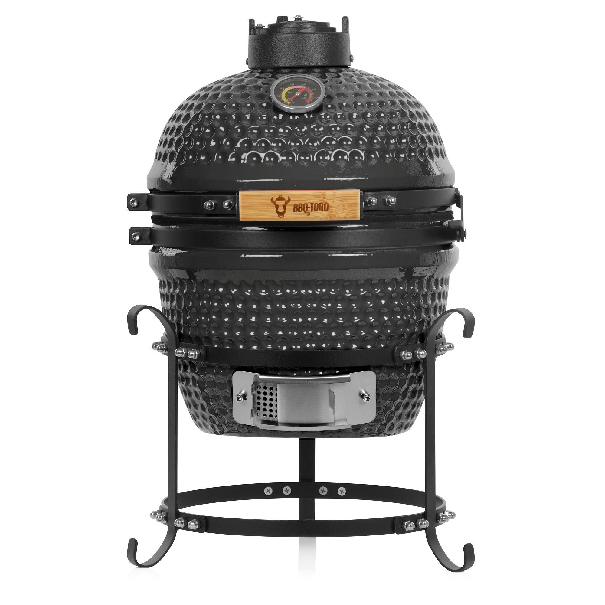 BBQ-Toro Keramikgrill Kamado Holzkohlegrill Ø 32 cm "HAIIRO" mit Grillrost und Thermometer