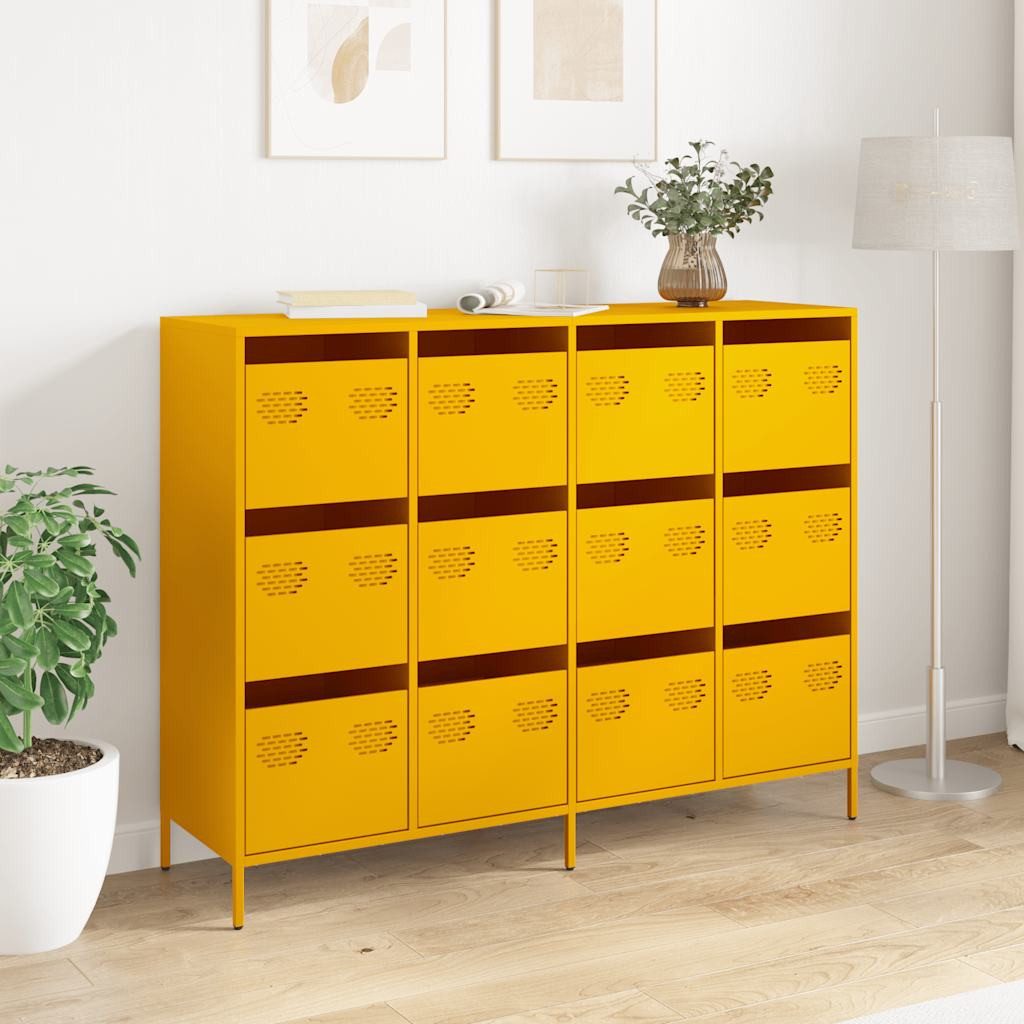 vidaXL Sideboard Sideboard Senfgelb 135x39x103,5 cm günstig online kaufen