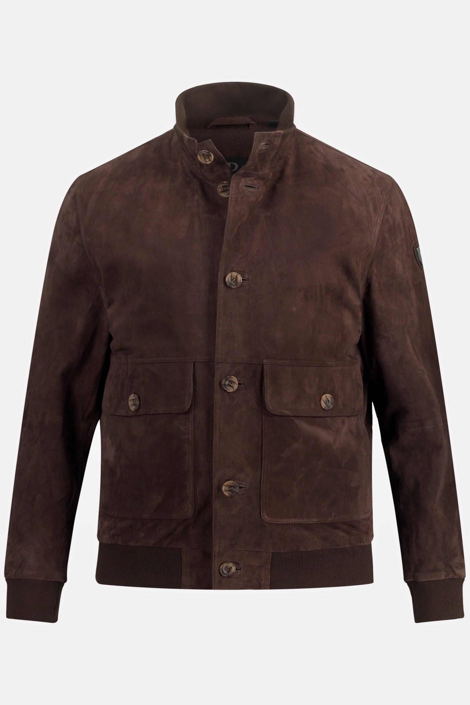 JP1880 Lederjacke Lederjacke Veloursleder Stehkragen Knopfleiste – Bild 5 von 5