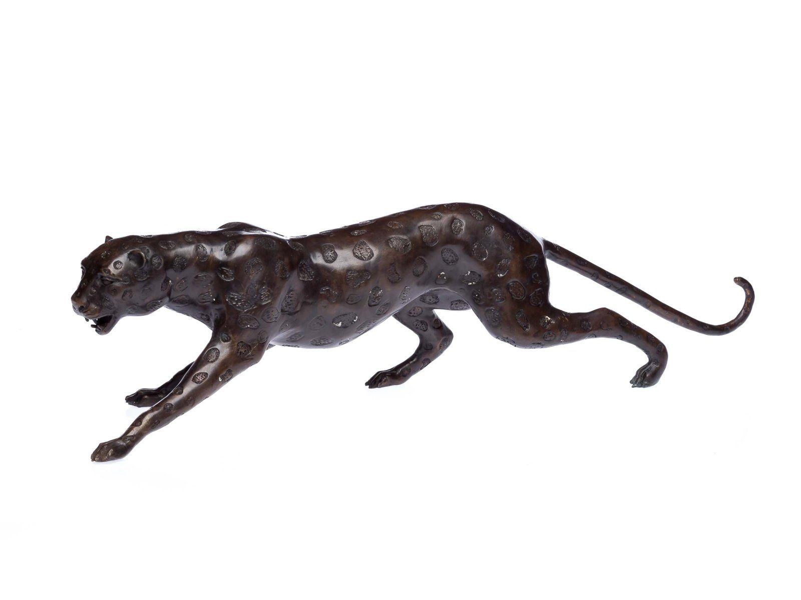 Panther sculptur Bronzeskulptur Aubaho Skulptur Skulptur Figur Gepard 62cm Bronze Puma
