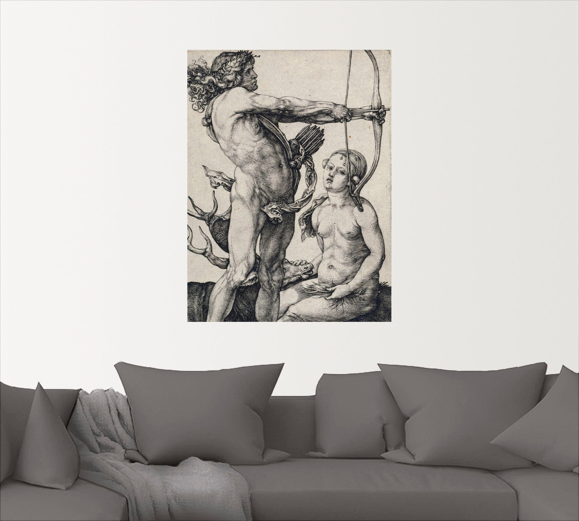 Um als oder Diana. Leinwandbild, 1503/04, Paar St), versch. Apollo Wandbild Poster Größen Artland (1 in und Wandaufkleber