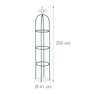 relaxdays Rankhilfe Rankhilfe 200 cm 2er Set