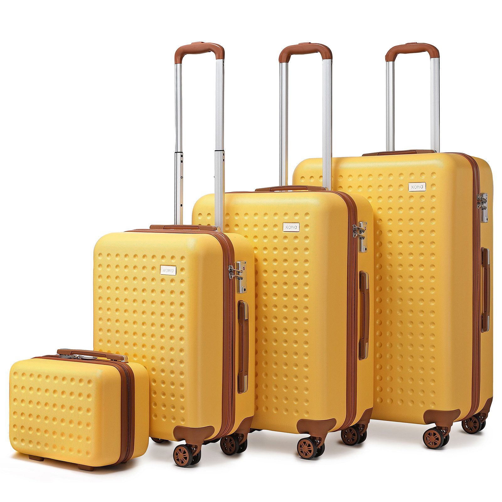 British Traveller Hartschalen-Trolley Hartschalenkoffer 100% ABS mit 4 Roll günstig online kaufen