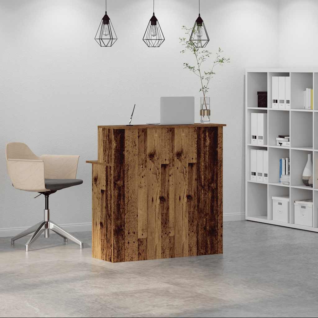 vidaXL Schreibtisch Empfangstheke Altholz-Optik 100x50x103,5 cm günstig online kaufen