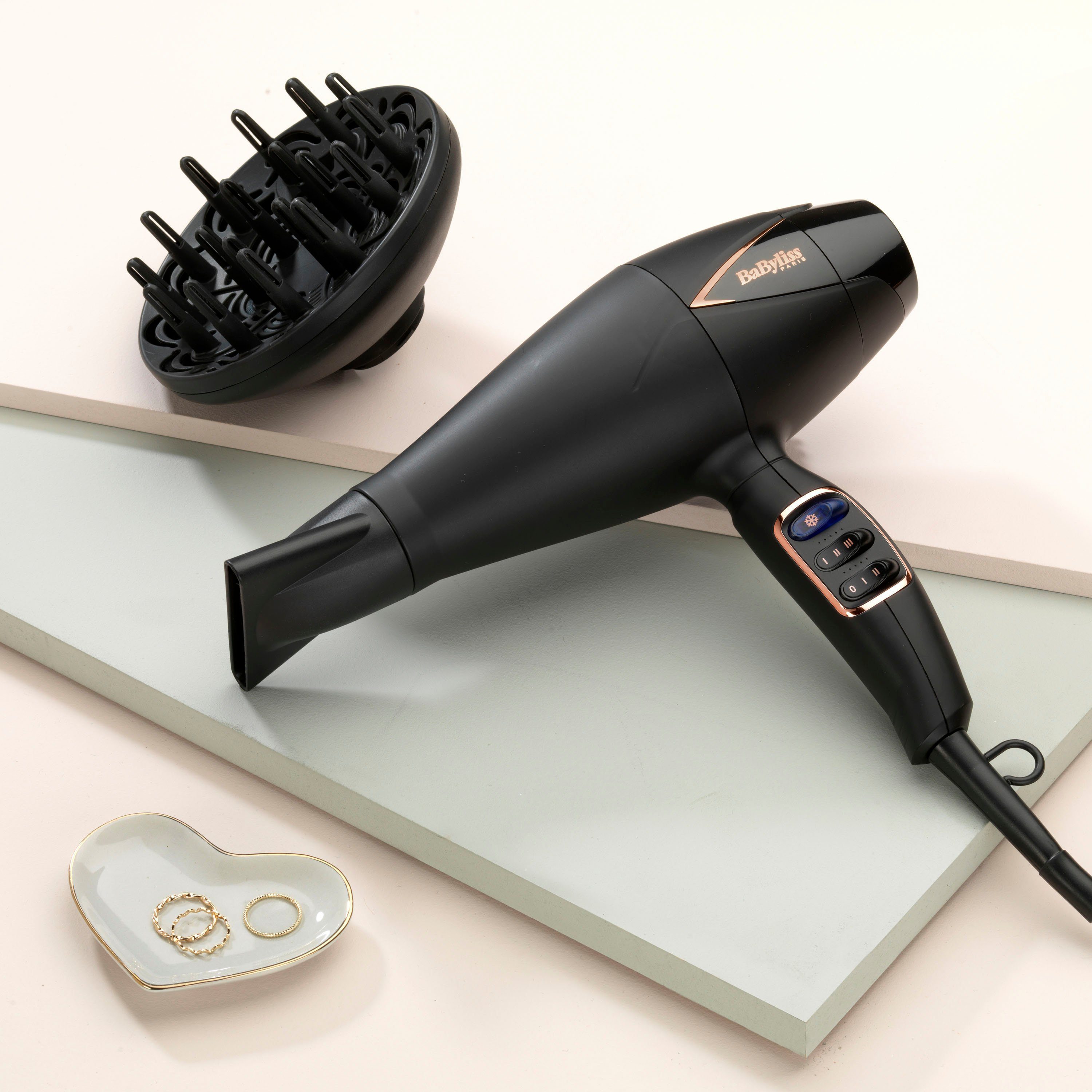 Brilliance, 2200 mit D665E Salon Air Motor digitalem BaByliss Ionic-Haartrockner W,