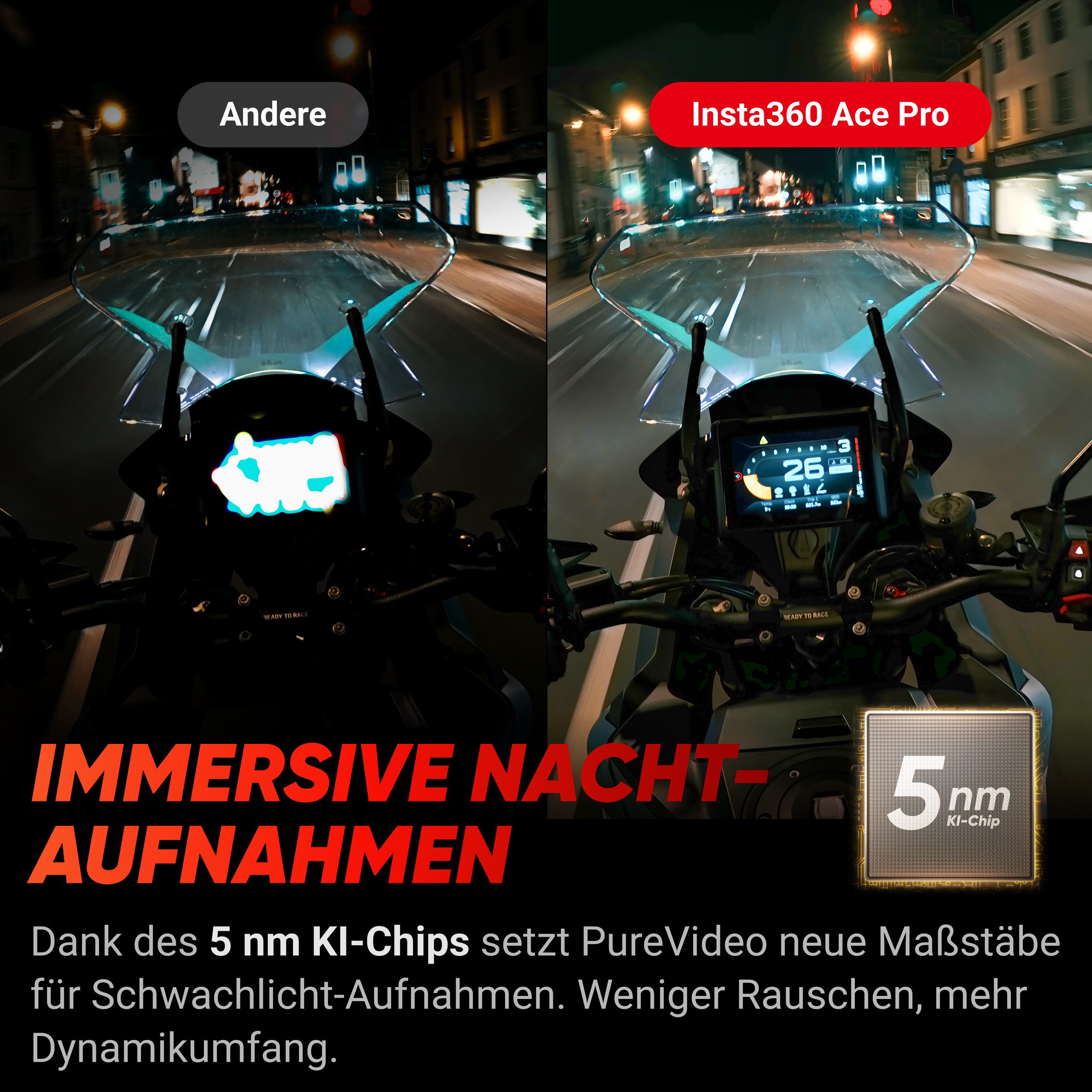 Insta360 Insta360 Ace Pro - wasserdichte Action-Kamera Action Cam (4K, WLAN (Wi-Fi), Bluetooth)