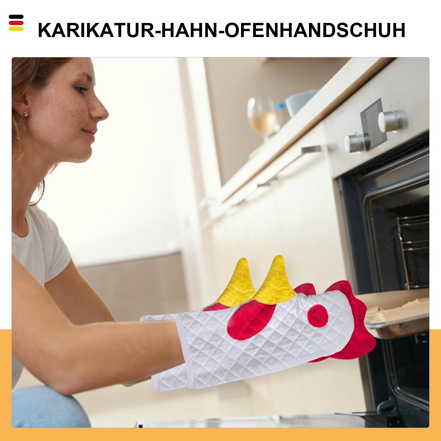 Ofenhandschuhe MAGICSHE Rooster (Paar) Topflappen Hitzebeständige,