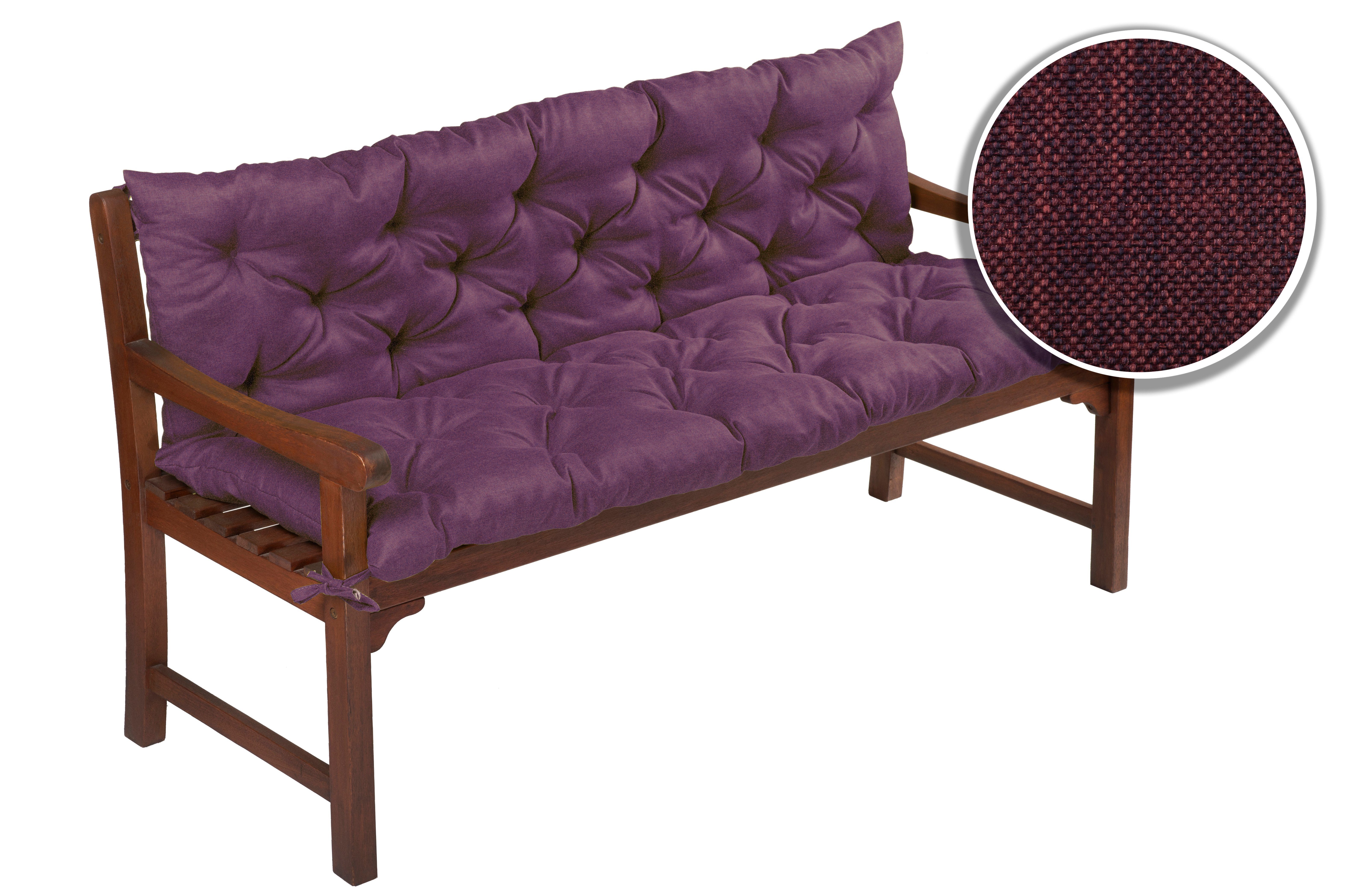 sunnypillow Bankauflage Bankauflage Stuhlkissen viele Farben und Größen zur Auswahl, 100 cm x 40 cm x 40 cm violett