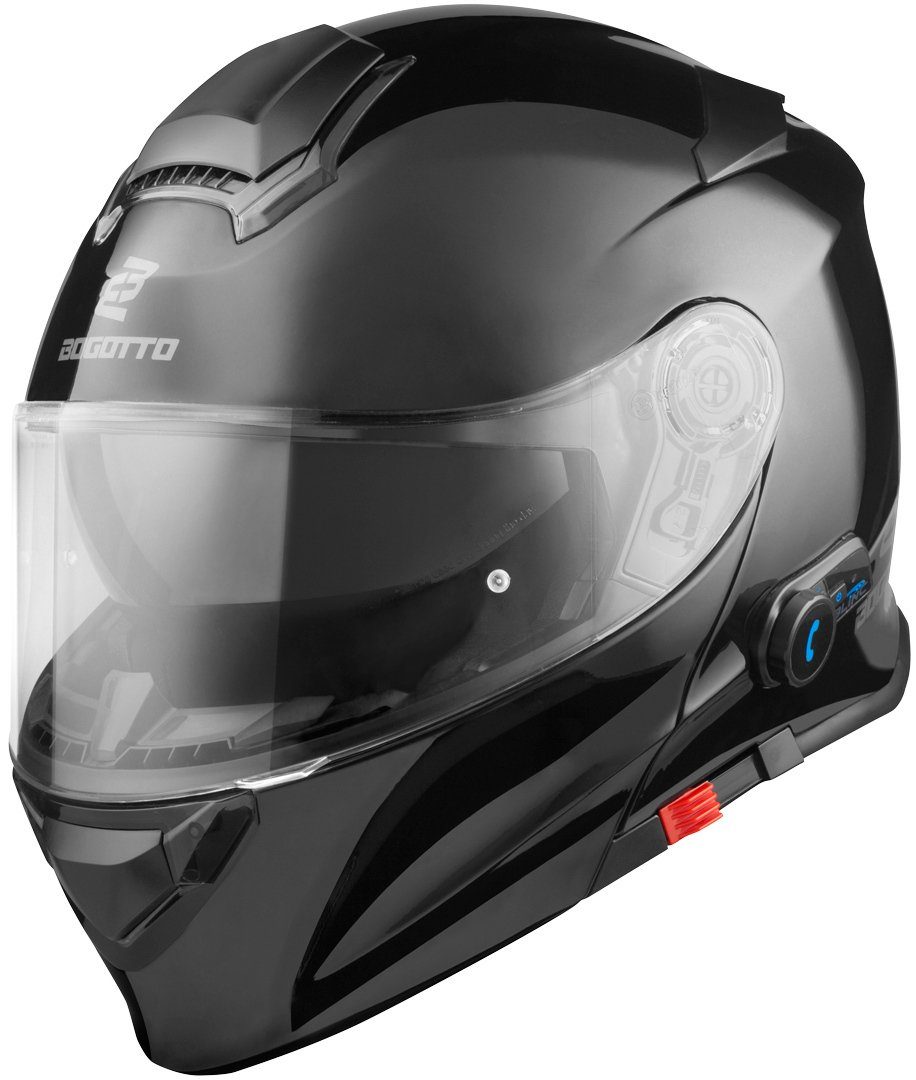 Bogotto Motorradhelm V271 BT Bluetooth Klapphelm, vorbereitet für Kommunikationssystem,integriertes Kommunikationss