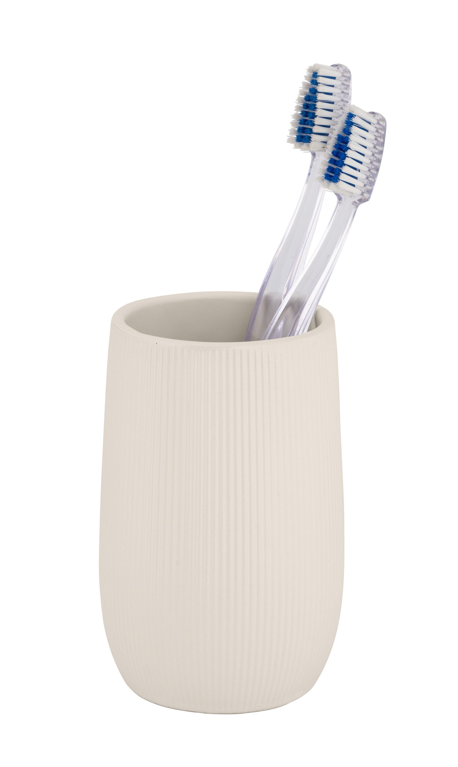 WENKO Zahnputzbecher WENKO Zahnputzbecher FABLO creme DH 8x12 cm beige