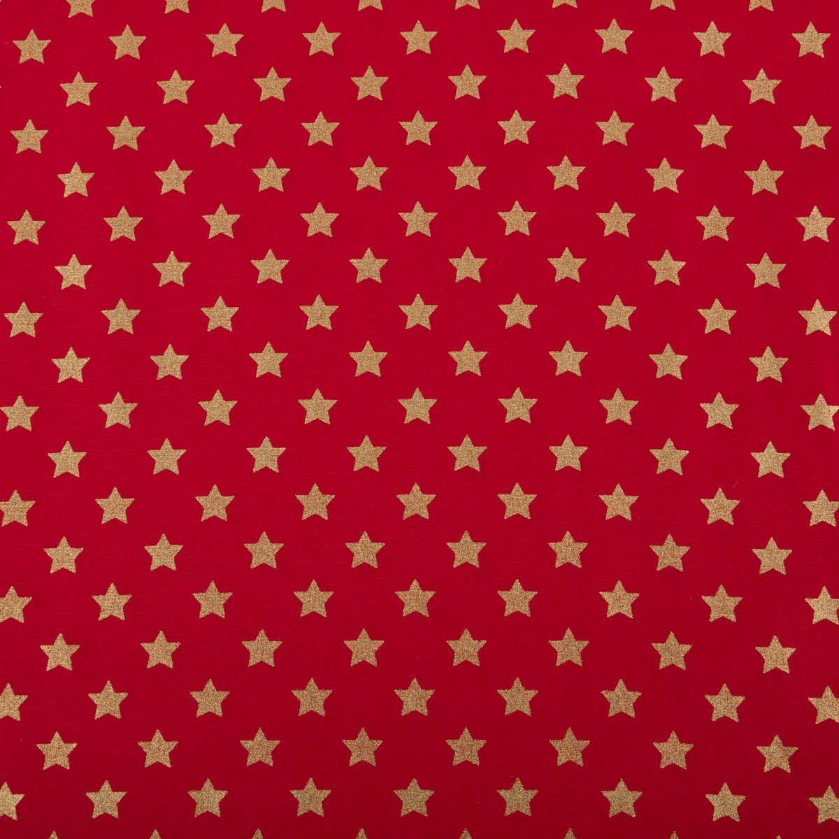 Thumbnail - SCHÖNER LEBEN. Stoff Baumwollstoff Webware Weihnachten Sterne rot goldf. 1,45m B., allergikergeeignet