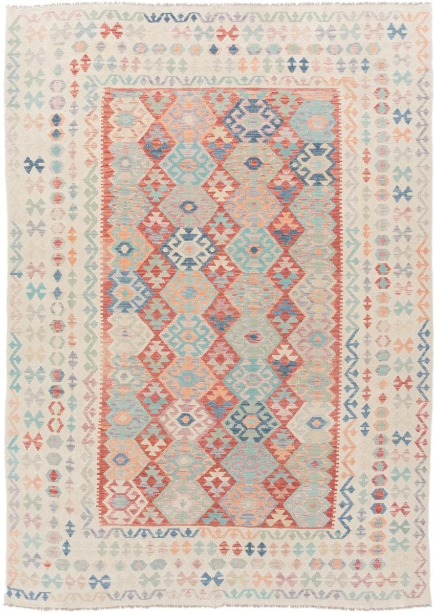 Orientteppich Kelim Afghan 241x331 Handgewebter Orientteppich, Nain Trading, rechteckig, Höhe: 3 mm