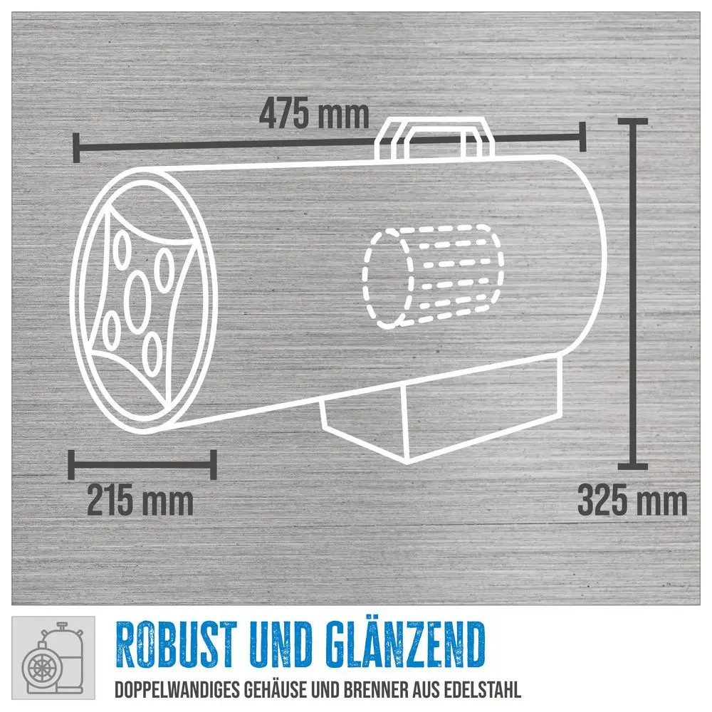 Güde Heizgerät Gasheizgebläse GGH 17 INOX