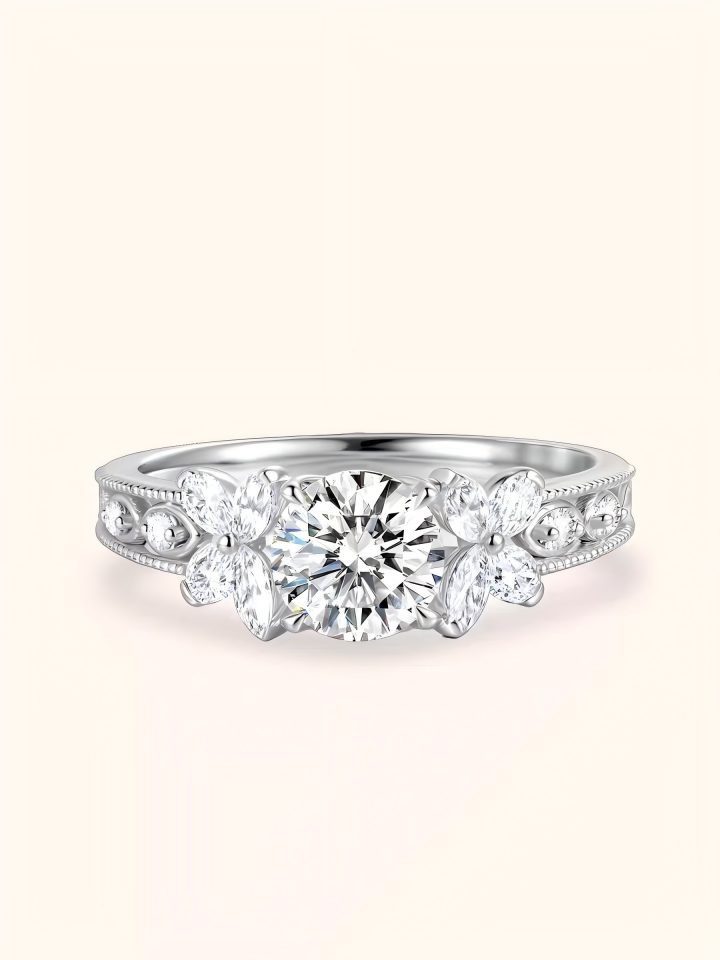 Diamantring Laborgezüchtete Diamanten 1ct,D,VS1,Ring Damen,Verlobungsring