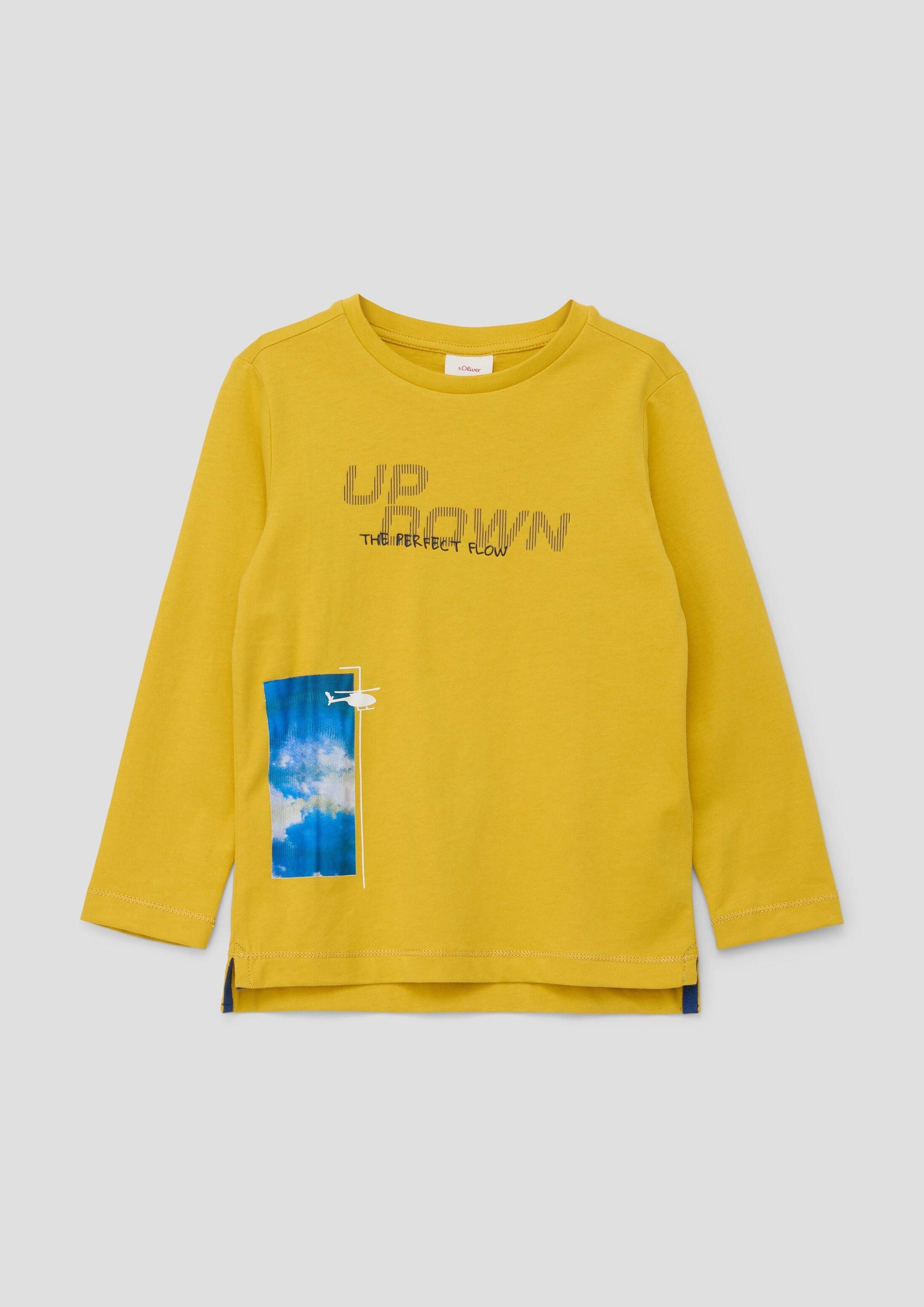 s.Oliver Langarmshirt T-Shirt Longshirt mit Printmotiven