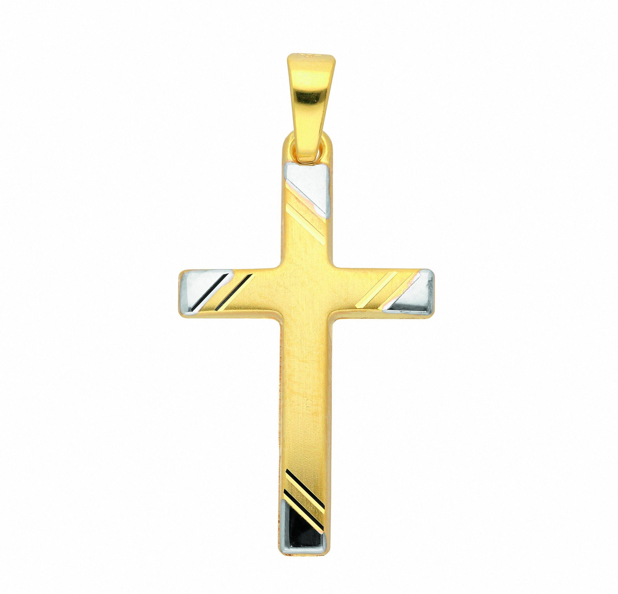 Adelia´s Kette mit Anhänger 333 Schmuckset Kreuz Anhänger, Set Halskette - mit Gold