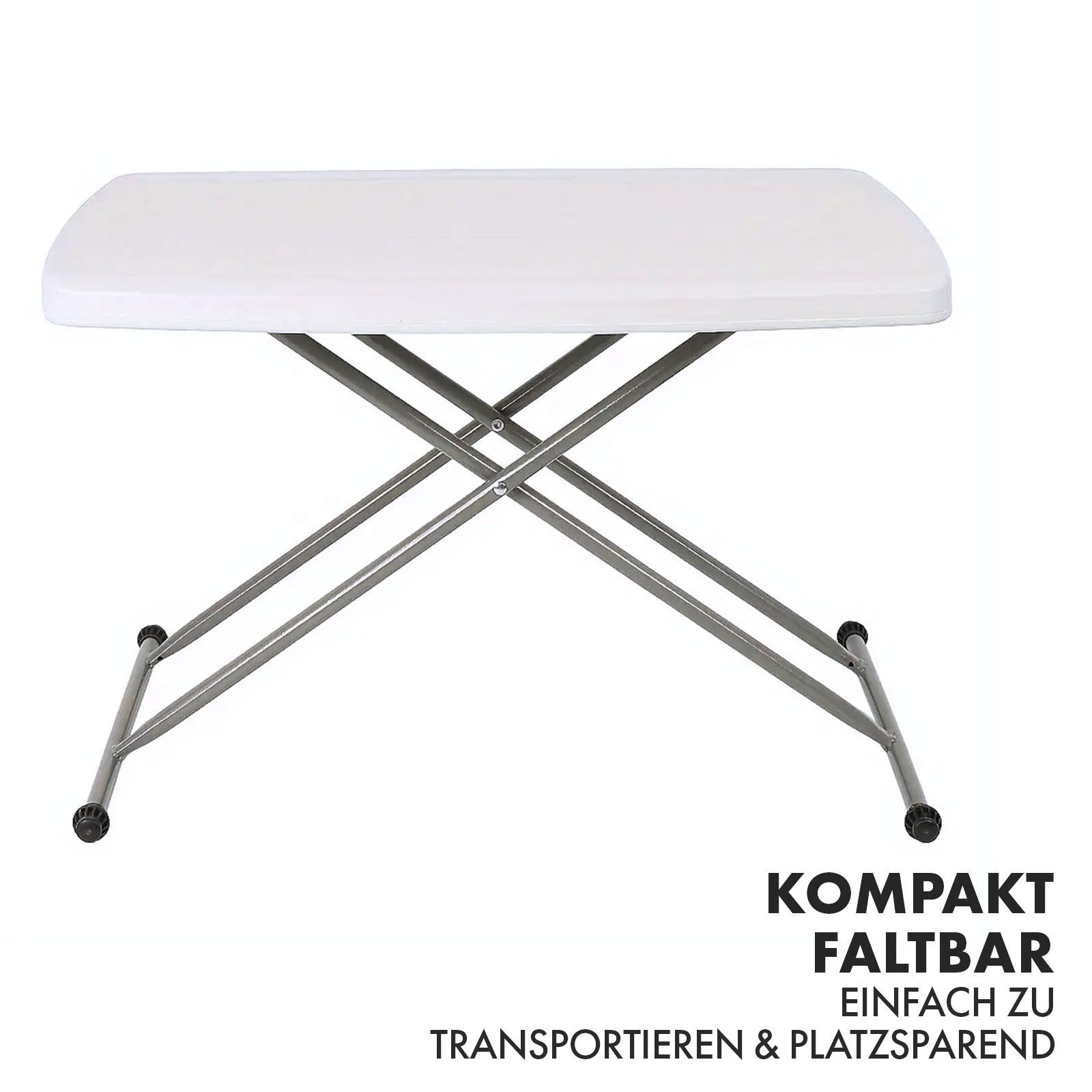 Floordirekt Klapptisch Nara, Ideal als Camping-, Party- oder Gartentisch, 49 x 75,5 x 76 cm