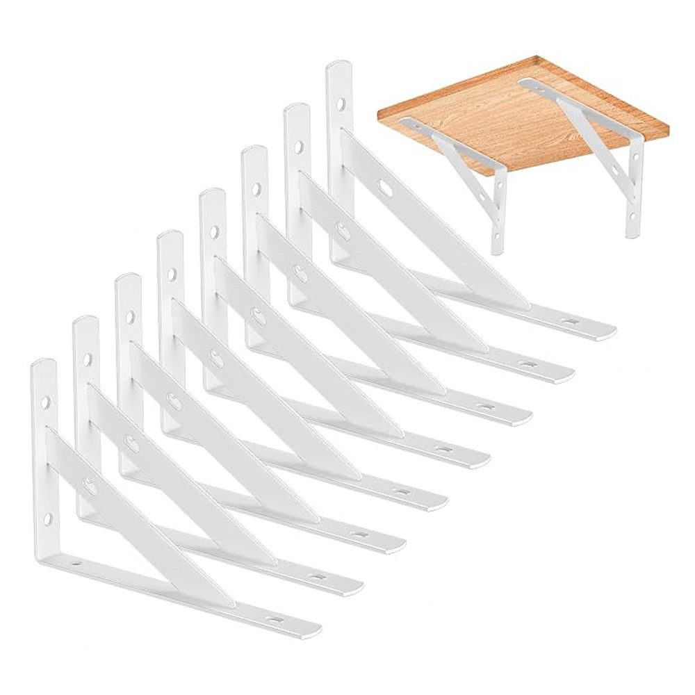 NUODWELL Wandregalhalter 8 Stück Regalhalterungen,90 Grad Regalträger,Metal günstig online kaufen