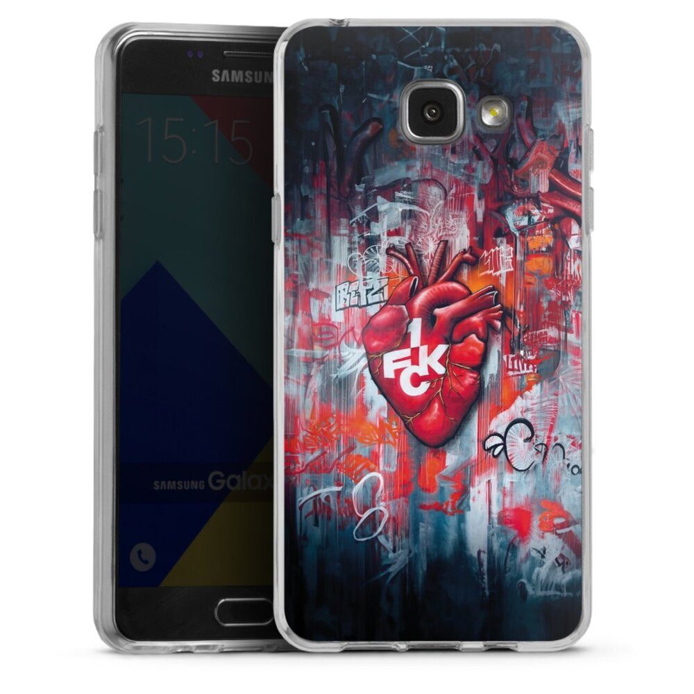 DeinDesign Handyhülle 1. FCK Herz 1. FC Kaiserslautern 1.FCK Herz, Samsung Galaxy A5 (2016) Silikon Hülle Bumper Case Handy Schutzhülle