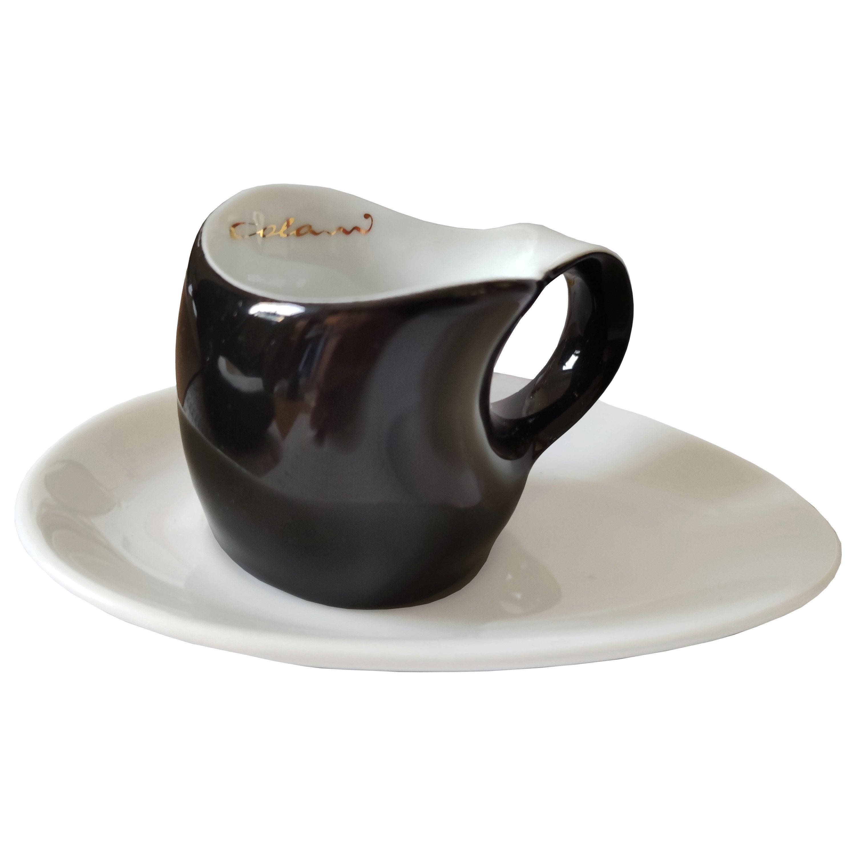 Colani Espressotasse Espressissimo Tasse mit Untertasse Espresso Mokka 0,04l, Porzellan, Colani Schriftzug