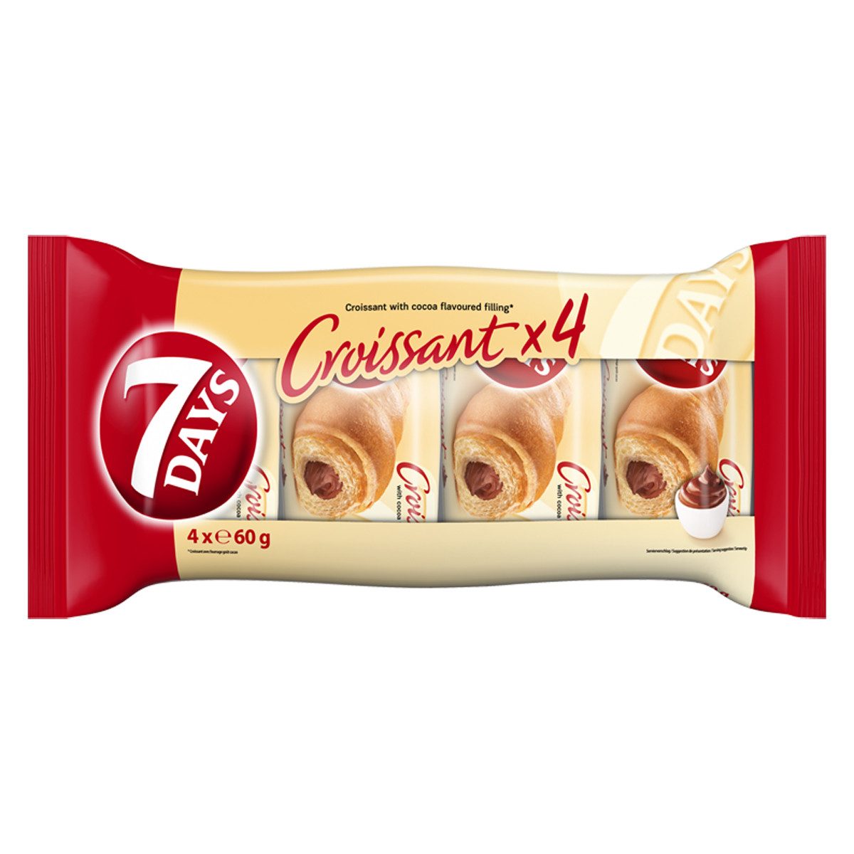 7 Days Süßigkeit, 7Days Croissant mit Kakaocreme Füllung 240g